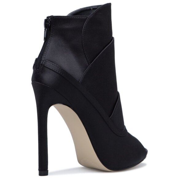 Jojo Satin Stiletto Bootie OPEN TOE - Picture 4 of 5